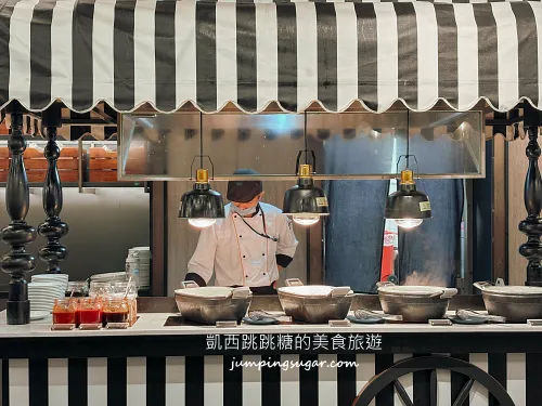 和逸飯店偽露營早餐區
